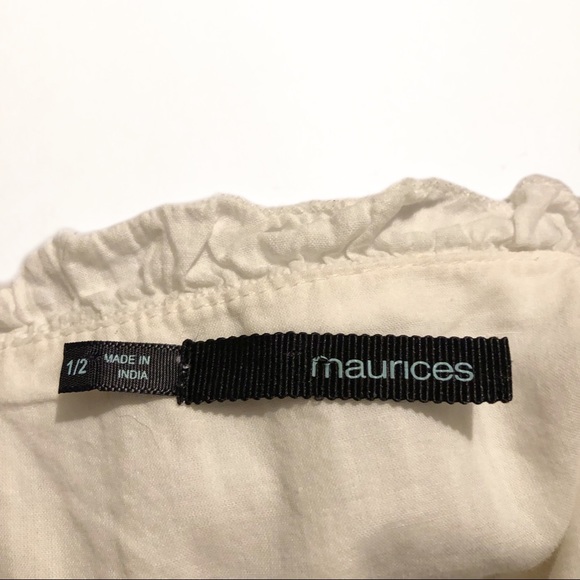 Maurices Frilly White Summer Dress Sweetheart Neck - Picture 7 of 7